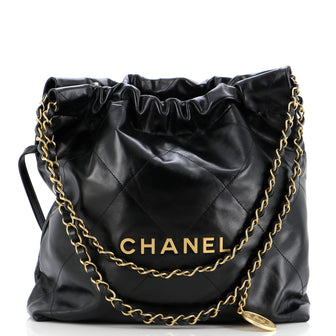 Chanel 22 Chain Hobo Quilted Calfskin Small