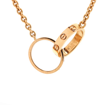 Cartier Love Interlocking Necklace 18K Rose Gold