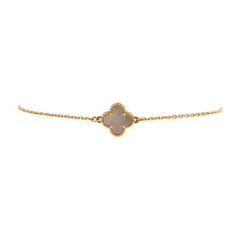 Van Cleef & Arpels Sweet Alhambra Bracelet 18K Yellow Gold and Mother of Pearl