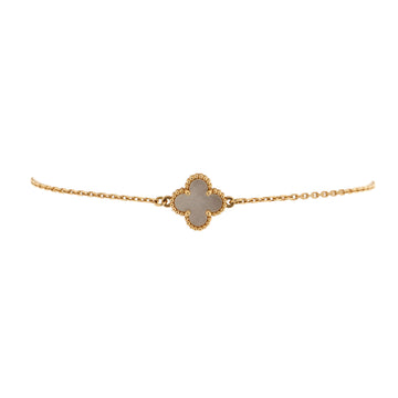 Van Cleef & Arpels Sweet Alhambra Bracelet 18K Yellow Gold and Mother of Pearl