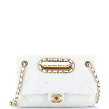 Chanel A Real Catch Flap Bag Quilted Lambskin Medium
