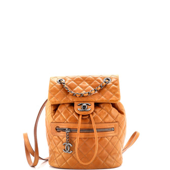 Chanel Mountain Backpack Quilted Glazed Calfskin Small