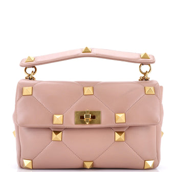 Valentino Garavani Roman Stud Flap Bag Quilted Leather Medium