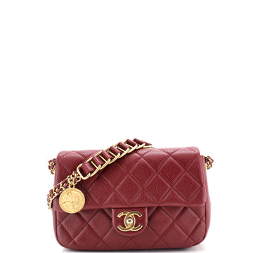 Chanel Chain Soul Flap Bag Quilted Caviar Small
