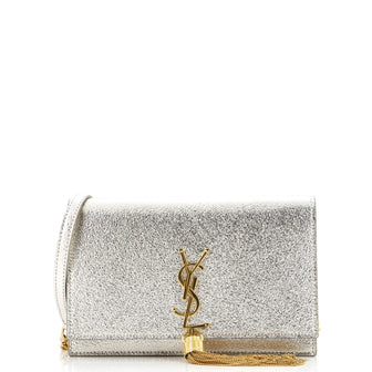Saint Laurent Classic Monogram Tassel Chain Wallet Leather