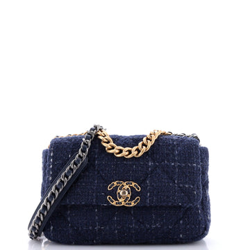 Chanel 19 Flap Bag Quilted Tweed Medium