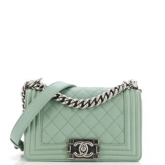 Chanel Boy Flap Bag Quilted Caviar Small