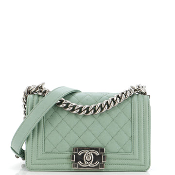 Chanel Boy Flap Bag Quilted Caviar Small