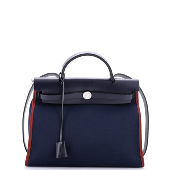 Hermes Herbag Zip Leather and Toile 31
