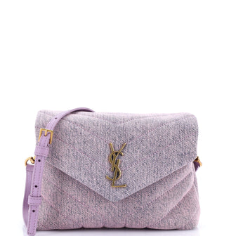 Saint Laurent Loulou Shoulder Bag Matelasse Chevron Denim Toy