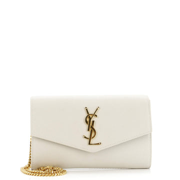 Saint Laurent Classic Monogram Wallet on Chain Leather Small