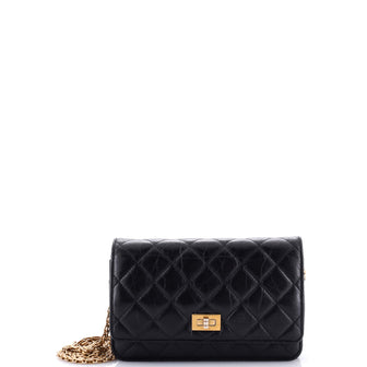 Chanel Reissue 2.55 Wallet on Chain Quilted Aged Calfskin Small