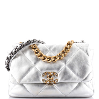 Chanel 19 Flap Bag Quilted Leather Large