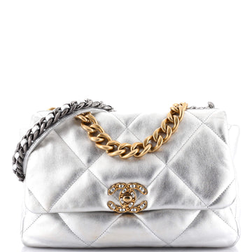 Chanel 19 Flap Bag Quilted Leather Large