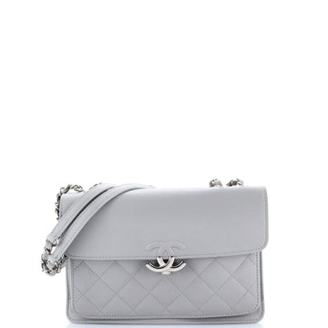 Chanel CC Box Flap Bag Quilted Calfskin Small