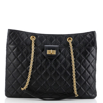 Chanel Front Pocket Reissue 2.55 Tote Quilted Aged Calfskin