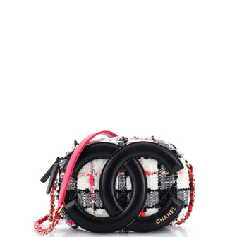 Chanel Coco Midnight Camera Case Quilted Tweed and Lambskin Small