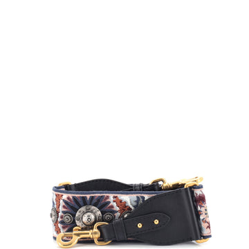 Christian Dior Bohemian Fringe Shoulder Strap Embellished Canvas