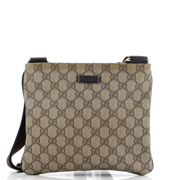 Gucci Zip Top Messenger Bag GG Coated Canvas Small