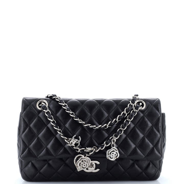 Chanel Valentine Crystal Hearts Flap Bag Quilted Lambskin Medium