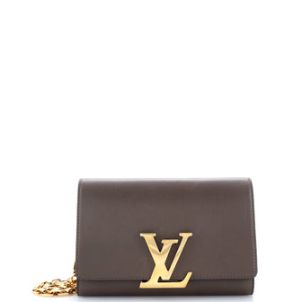 Louis Vuitton Chain Louise Clutch Leather GM