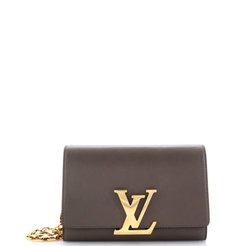 Louis Vuitton Chain Louise Clutch Leather GM