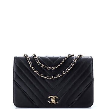 Chanel Statement Flap Bag Chevron Calfskin Medium
