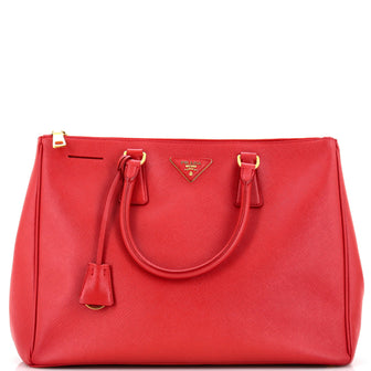 Prada Double Zip Lux Tote Saffiano Leather Large