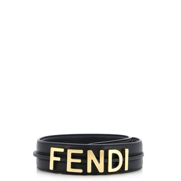 Fendi Strap You Logo Shoulder Strap Leather with Metal