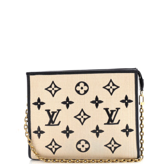 Louis Vuitton Toiletry Pouch on Chain Monogram Raffia