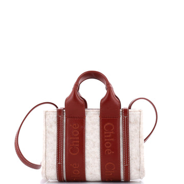 Chloe Woody Tote Recycled Felt with Leather Small
