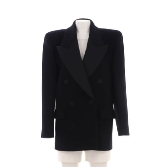 Saint Laurent Women's Double Breasted Blazer Wool
