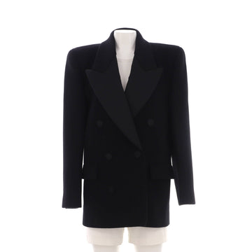 Saint Laurent Women's Double Breasted Blazer Wool