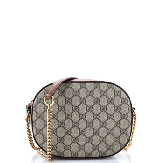 Gucci Chain Crossbody Bag GG Coated Canvas Mini