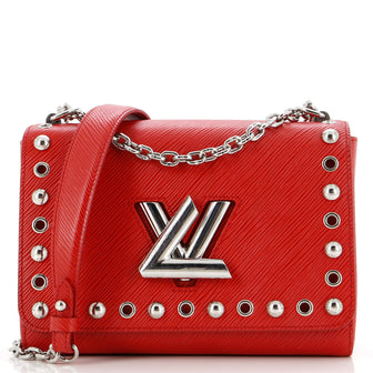 Louis Vuitton Twist Handbag Studded Epi Leather MM