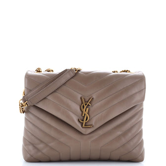 Saint Laurent Loulou Shoulder Bag Matelasse Chevron Leather Medium