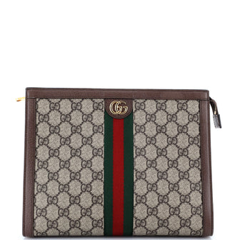 Gucci Ophidia Pouch GG Coated Canvas Medium