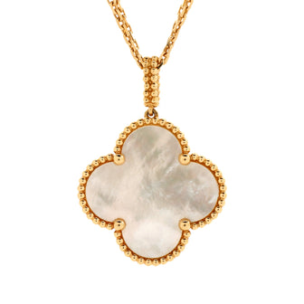Van Cleef & Arpels Magic Alhambra Long Necklace 18K Yellow Gold and Mother of Pearl