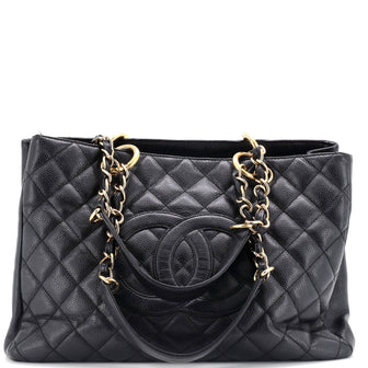 Chanel Grand Shopping Tote Quilted Caviar