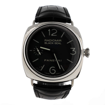 Panerai Radiomir Black Seal Manual Watch Stainless Steel and Alligator 45
