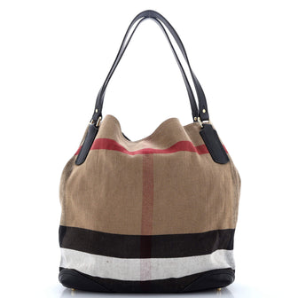 Burberry Maidstone Tote Mega Check Canvas Medium