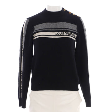 Louis Vuitton Women's Intarsia Signature Crewneck Sweater Cashmere