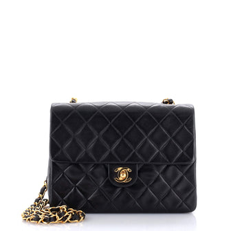 Chanel Vintage Square Classic Flap Bag Quilted Lambskin Small