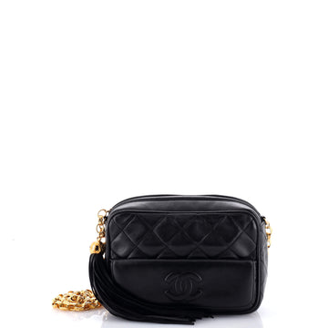 Chanel Vintage Front Pocket Camera Bag Quilted Lambskin Small