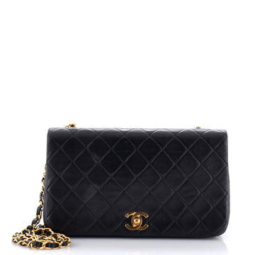 Chanel Vintage Full Flap Bag Quilted Lambskin Medium