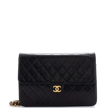 Chanel Vintage Clutch with Chain Quilted Leather Medium