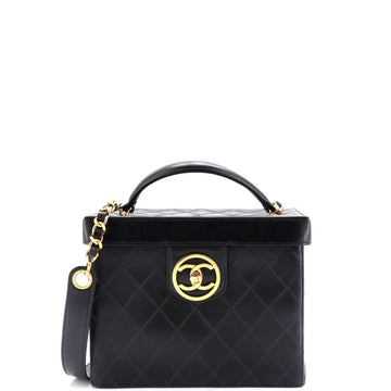 Chanel Vintage Vanity Case Quilted Leather Small