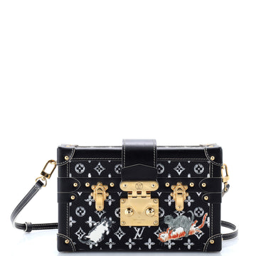 Louis Vuitton Petite Malle Handbag Limited Edition Grace Coddington Catogram Canvas