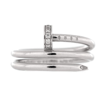 Cartier Juste un Clou Double Ring 18K White Gold and Diamonds Small