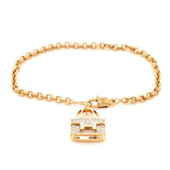 Hermes Amulettes Constance Bracelet 18K Rose Gold with Diamonds